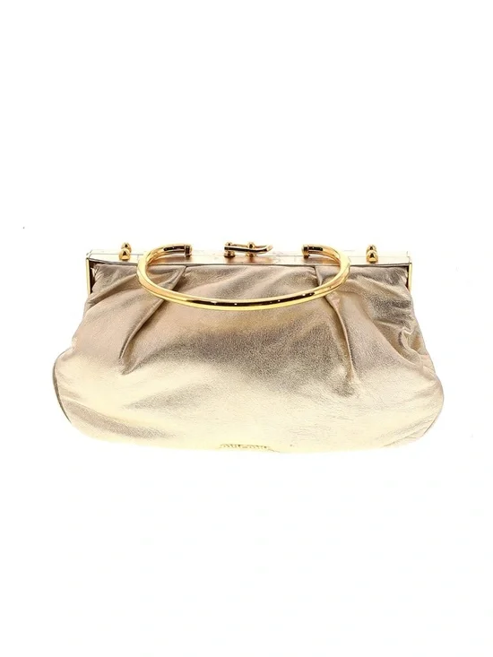 Miu Miu gold calfskin handbag with gold hardware - Picture 12 of 12